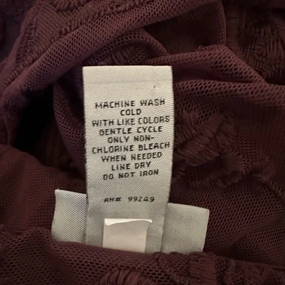 Catherines Rich Purple/ Maroon Sheer Lace kimono cardigan - Picture 7 of 10